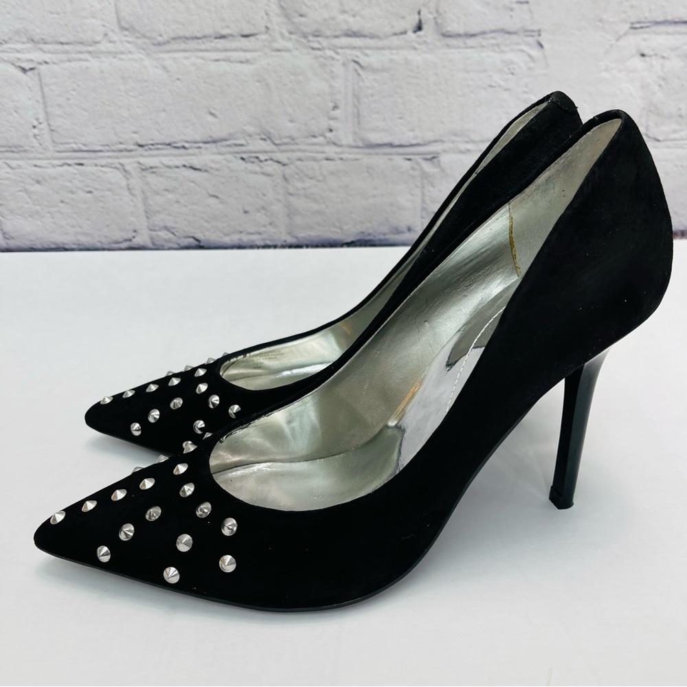 Women's Guess Studded High Heel Stiletto Pumps Suede Shoes 7.5 - Picture 2 of 13